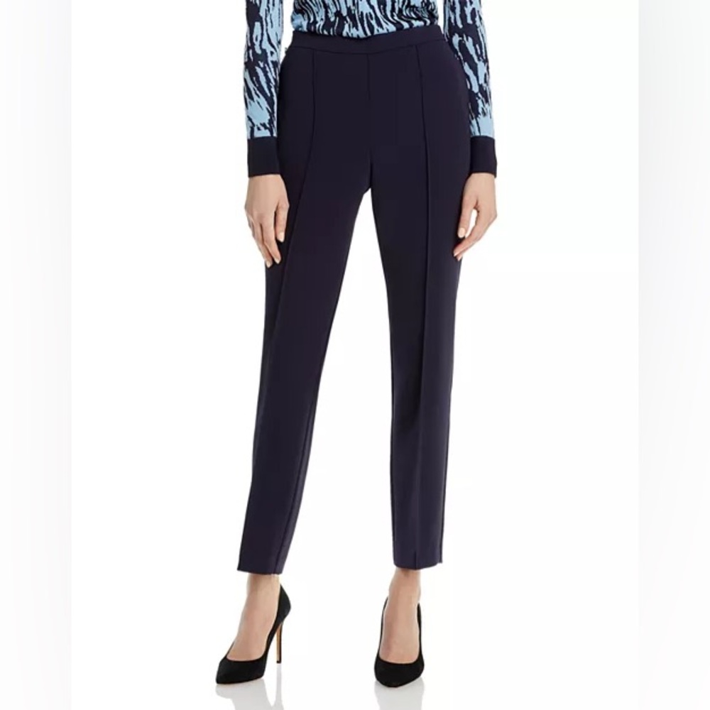 Boss Hugo Boss Tahwena Straight Leg Trousers in Navy Size 4